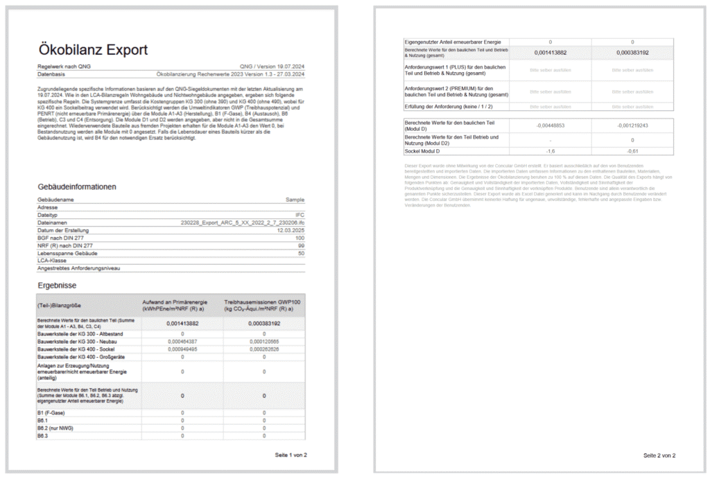DGNB Ökobilanzierung LCA Gebäude